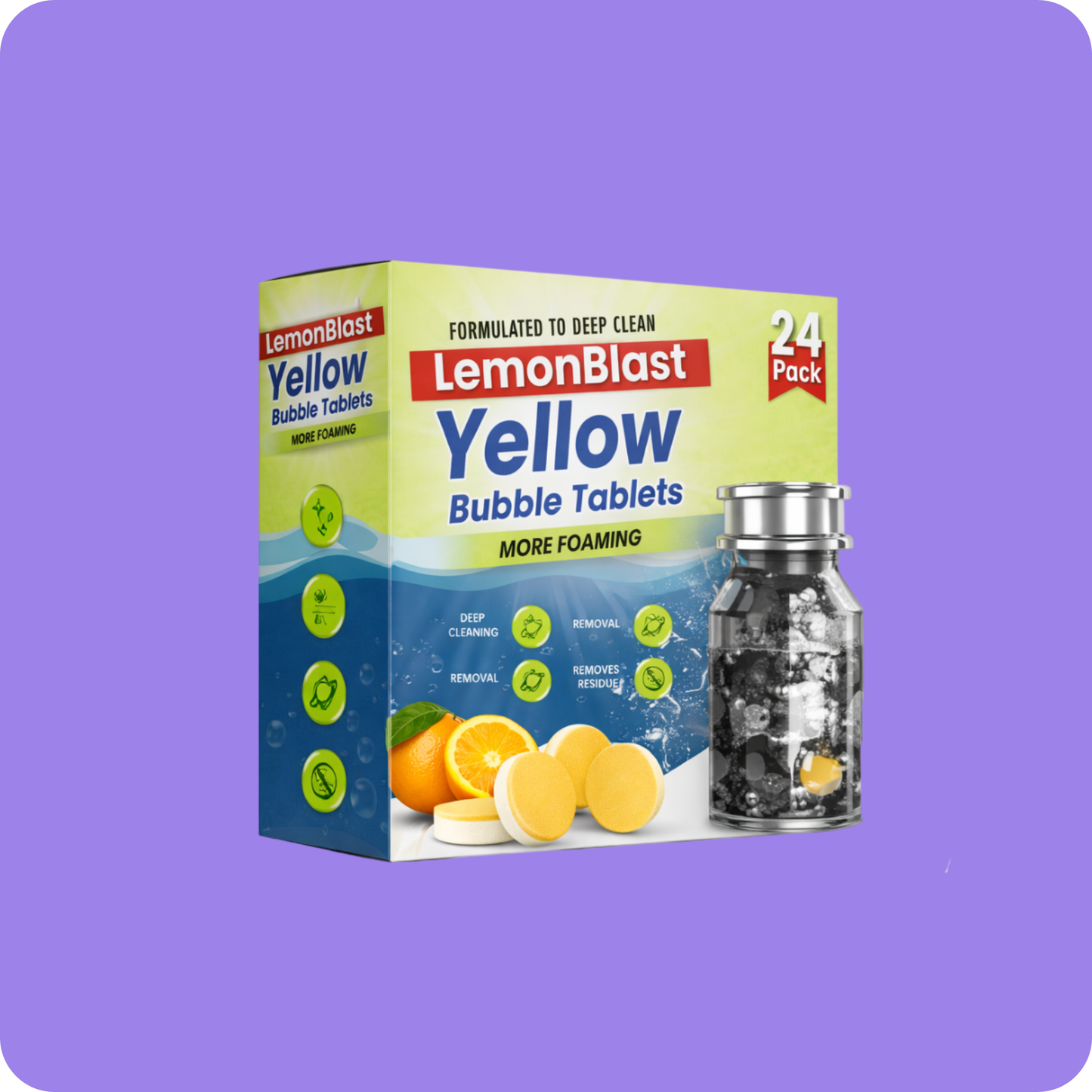 LemonBlast Yellow Bubble Tablets (24pc)